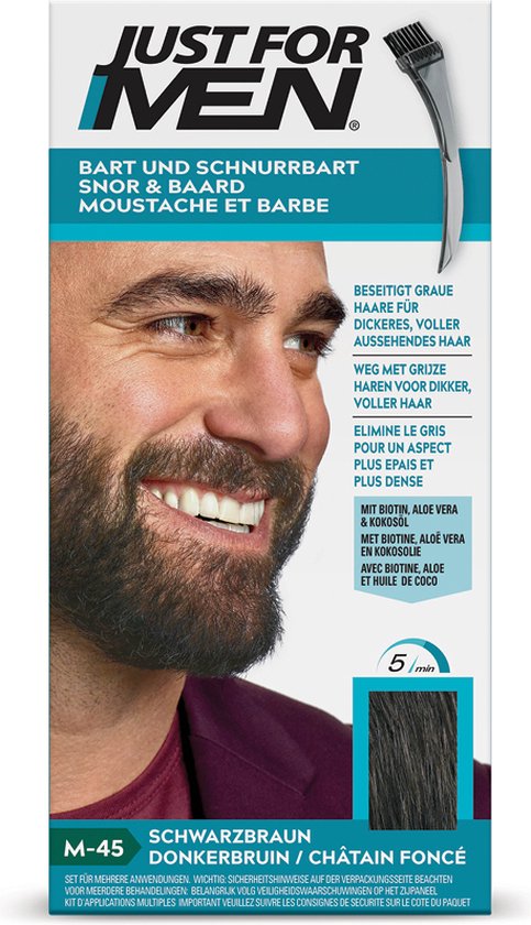 Just For Men Snor & Baard Haarkleuring - M45 Donkerbruin