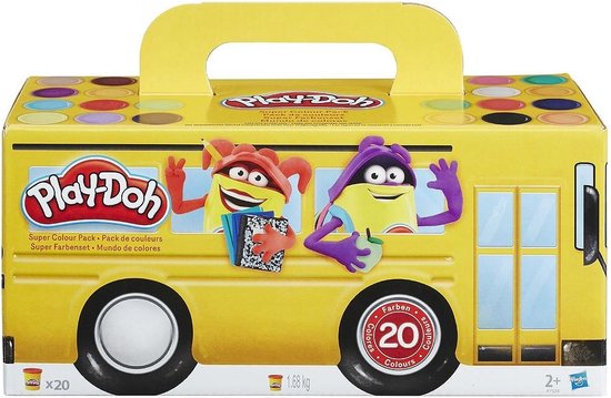 Pak van 20 potjes Play-Doh Super kleuren boetseerklei