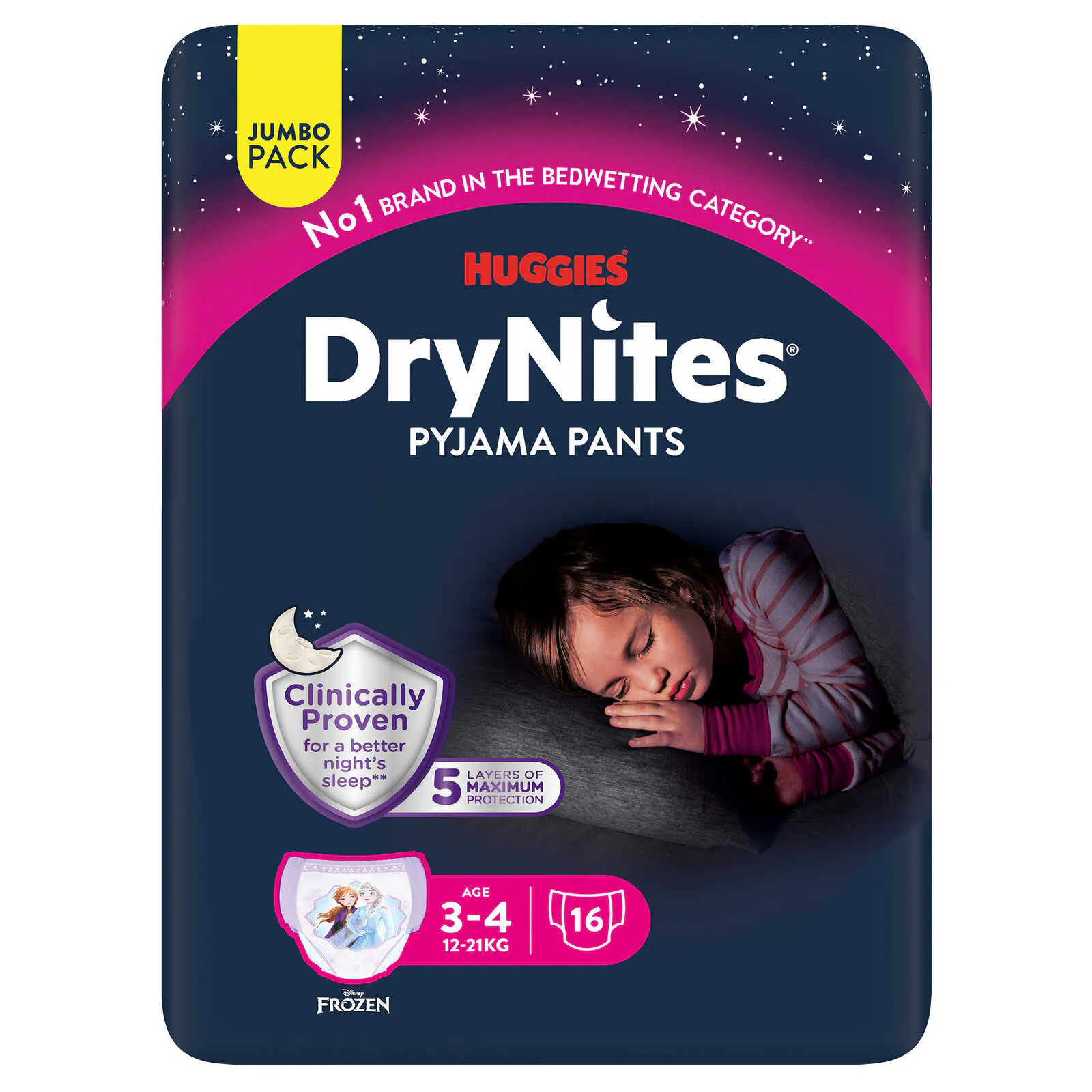 Huggies DryNites Nachtbroekjes Meisjes 3-4 jaar 16 stuks