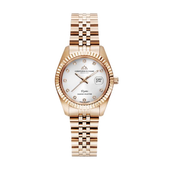Christophe Duchamp Diamond Elysees CD7201-2 dames Horloge 33mm 5ATM
