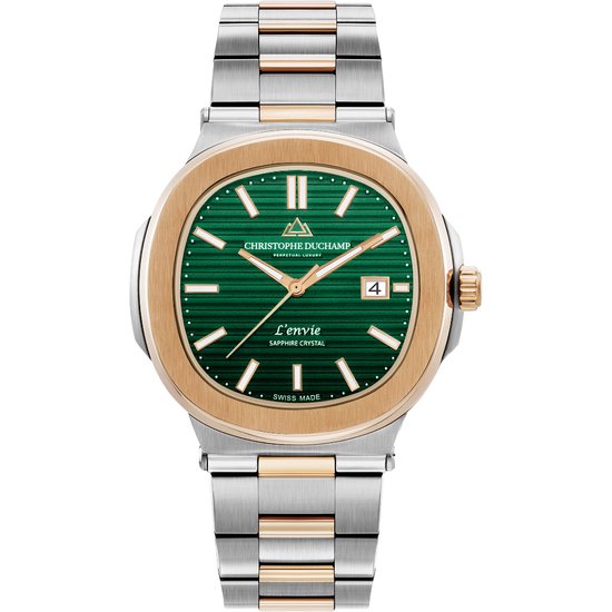 Christophe Duchamp L’envie Sandblasted Green - Luxe Groen Dameshorloge - Elegant Modern Design