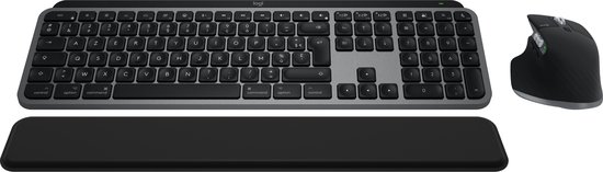 Logitech MX Keys S Combo for Mac - Draadloos Toetsenbord en Muis - FR Azerty - Space Grey