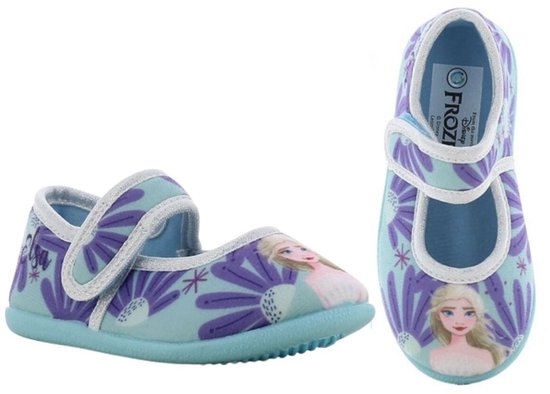 Frozen - Pantoffels kinderen voor meisjes - Elsa Sloffen kind met klittenbandsluiting - Schoenen van 2 tot 8 jaar - Maat 32 - Groen