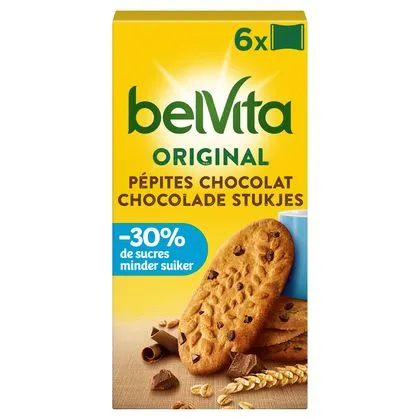 lu ontbijtkoeken chocolade stukjes 6 x 50g