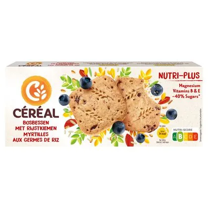 Céréal Koekjes Bosbessen Rijstkiemen 140 gr