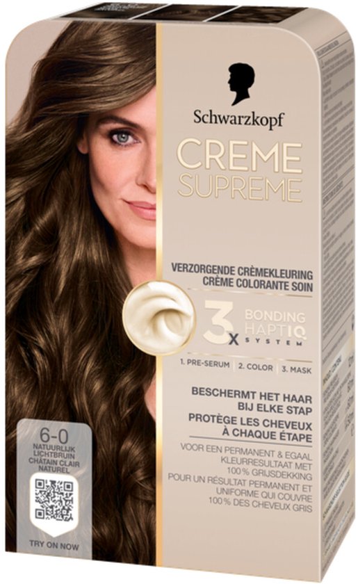 Schwarzkopf Creme Supreme Crèmekleuring 6-0 Natuurlijk Lichtbruin