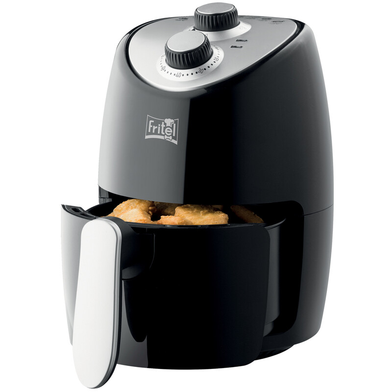 FRITEL Airfryer SnackTastic® 4202 - Compacte Airfryer - Voor 1 tot 2 personen - Ideaal voor kleine porties - Airfryer voor singles en studenten - Zwart - 2L - 1000W