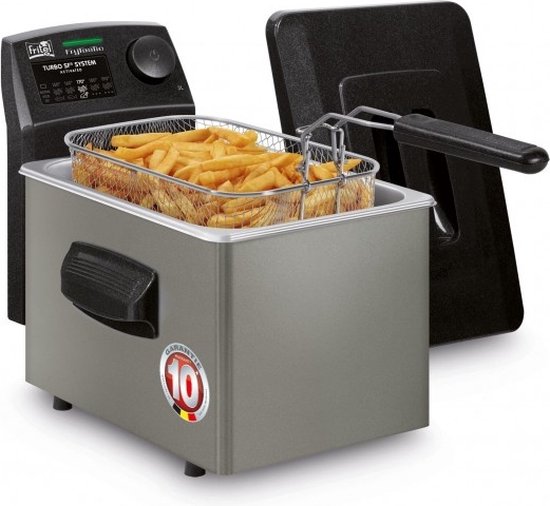 FRITEL Frituurpan - Frytastic® 5150 - Frietketel met Antistofdeksel - Friteuse voor Olie + Vast Vet - Digitaal Scherm - 2-4 pers. Frituurketel - 2300W - 3L