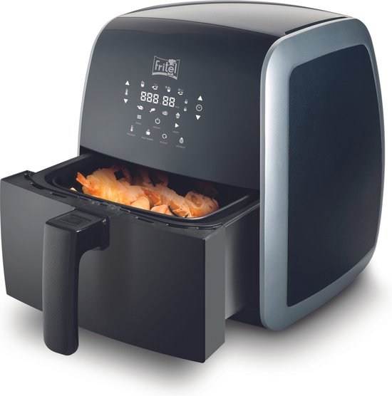 FRITEL SnackTastic® 5804 - Airfryer / Heteluchtfriteuse - 3,2l - Zwart / Zilver - Digitaal touchscreen - 1450W