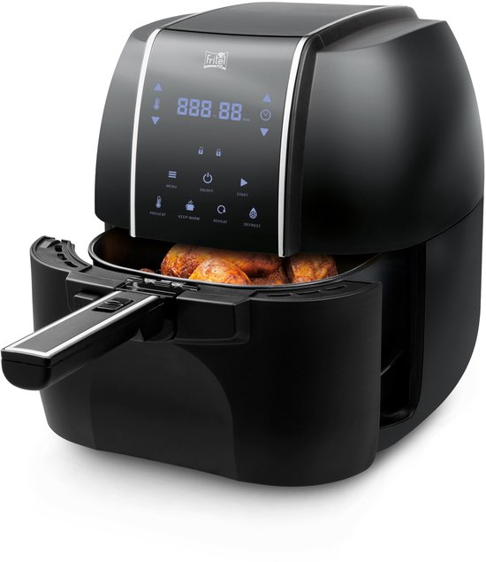 FRITEL Airfryer SnackTastic® 6902 XXL - Heteluchtfriteuse - 5L - 2300W - 8 Programma's - 2 tot 5 Pers. -Digitaal Touchscreen - Openklapbare handgreep