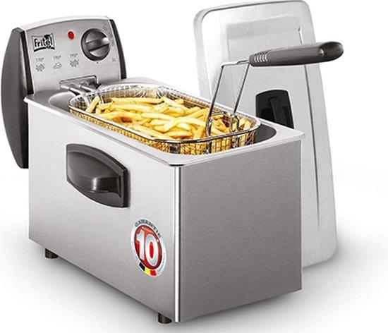 FRITEL FR 1450 - 3 l - 2200 W - Inox Rechthoekige Friteuse met Koude Zone