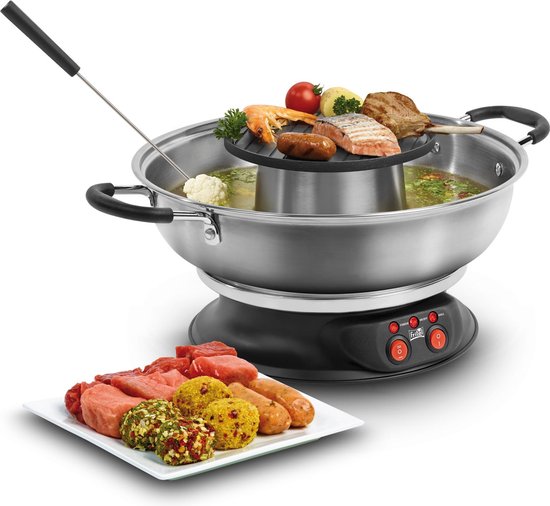 FRITEL Culinaire Fondue FG 2970 - Elektrische Fonduepan + Grill - 2l - 6 fonduevorkjes