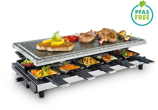 FRITEL Steengrill SG 4195 - Tafelgrill / Raclette - Natuursteen - 1700W - 48
