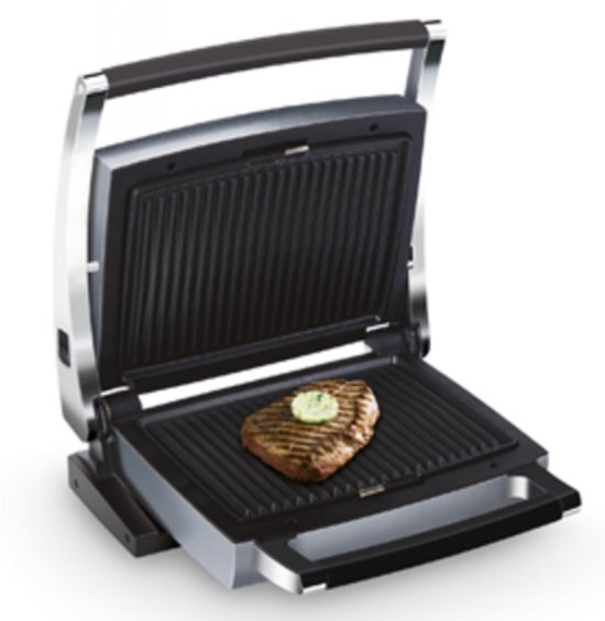 FRITEL CW 2428 - Combi grill / Grilltoestel - Antiaanbak - BBQ functie (180°) - Zwart / Zilver