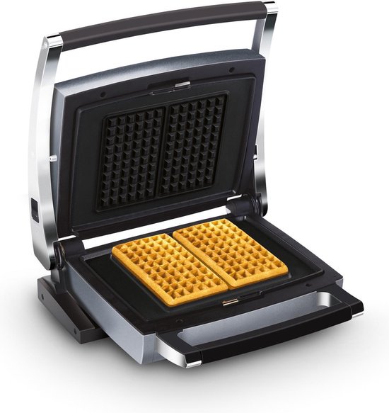 FRITEL Wafelijzer CW 2447 - Combi Wafeltoestel / Wafelmaker - 6x10 Wafels - 41x26cm - 1600W - Verwisselbare Bakplaten - Verticale opberging