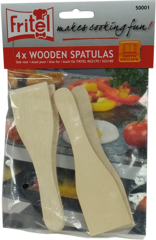 Fritel 150001 Houten Spatels 4 Stuks