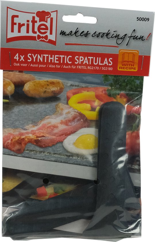 Fritel 150009 Kunststof Spatels 4 Stuks Zwart