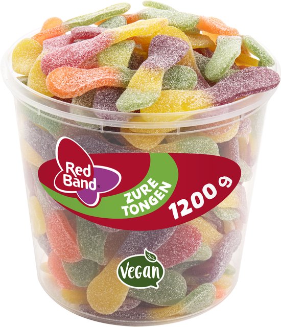 Red Band zure tongen snoep - zure mix - silo 100 St