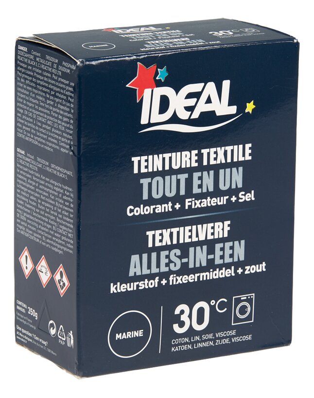 ideal textielverf blauw 350g