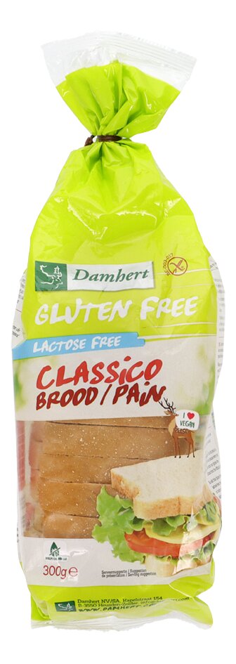 8x Damhert Classico Brood Glutenvrij Lactosevrij 300 gr
