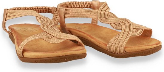 Bridge Dames Sandaal Champagne | Rosegold | Maat: 40