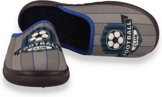 Mode-Mania Tooti jongens pantoffel blauw GRAU 31