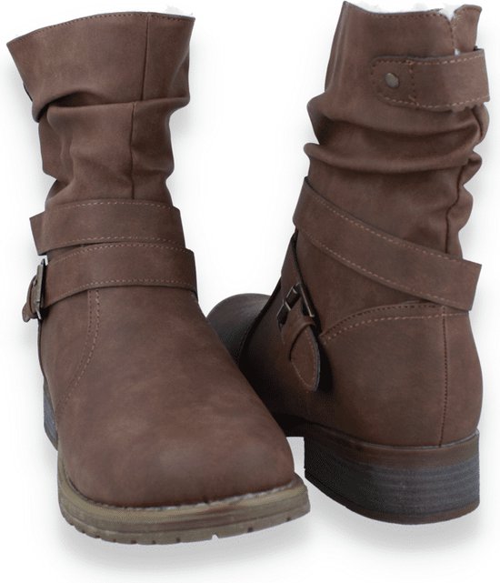 Bridge Dames Enkellaars | Cognac | Maat: 38