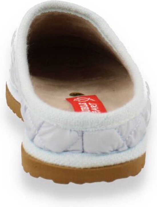 Double Heart Dames Pantoffel | Blauw | Maat: 40