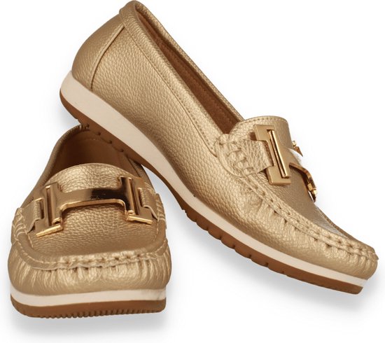 Mode-Mania Dames Mocassin Goud GOUD 37