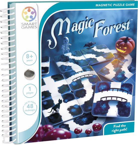 SmartGames Magic Forest - Magnetisch Logisch Denkspel - 48 Educatieve Paduitdagingen - Compact Reisspel & Solospel - Vanaf 6 Jaar