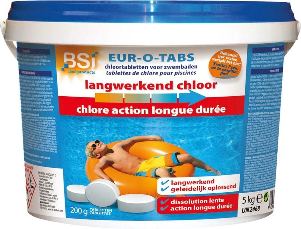 BSI Langwerkende chloortabletten 5kg - grote tabletten van 200g