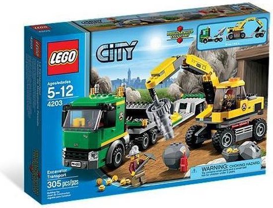 LEGO - LE TRANSPORTEUR / GRAAFMACHINETRANSPORT