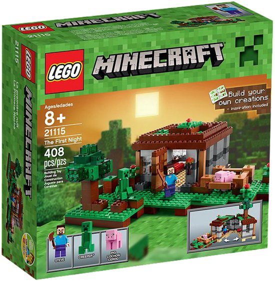LEGO Minecraft The First Night, Bouwpakket, 8 jaar, 408 stuk(s)