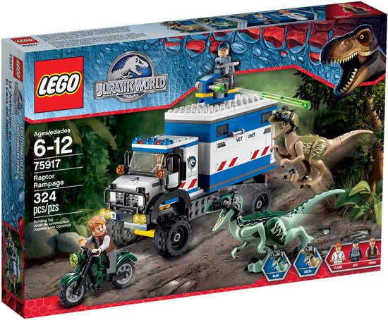 LEGO Jurassic World Raptor Rampage, Bouwpakket, 6 jaar, 324 stuk(s)