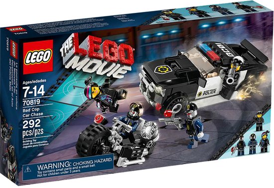 LEGO THE LEGO MOVIE Bad Cop Car Chase, Bouwpakket, 7 jaar, 292 stuk(s)