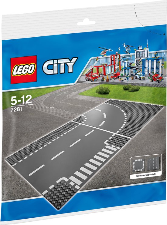 LEGO City T-kruising en bocht 7281