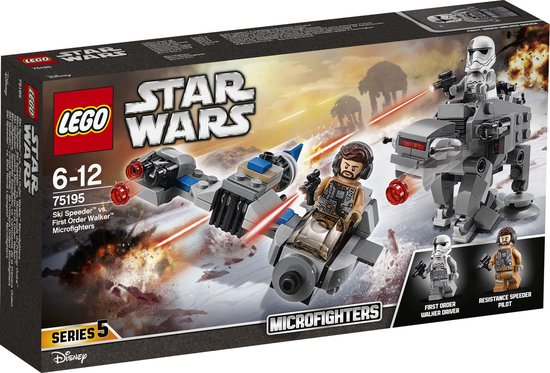 LEGO Star Wars Ski Speeder vs. First Order Walker microfighters 75195