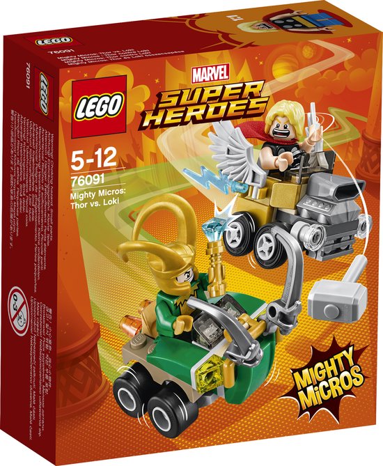 LEGO 76091 MIGHTY MICROS: THOR VS. LOKI-MIGHTY MICROS : THOR