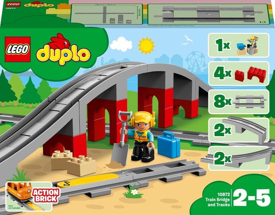 LEGO - DUPLO TOWN  10872 TRAIN BRIDGE AND TRACKS