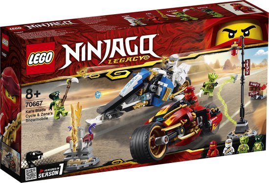 LEGO® Ninjago 70667 Zwaardmotor van Kai & Sneeuwscooter van Zane