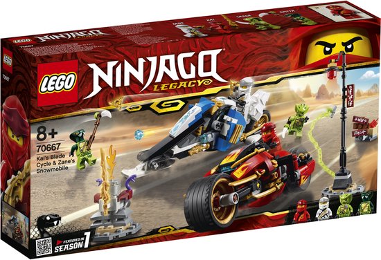 LEGO NINJAGO Zwaardmotor van Kai & Sneeuwscooter van Zane 70667