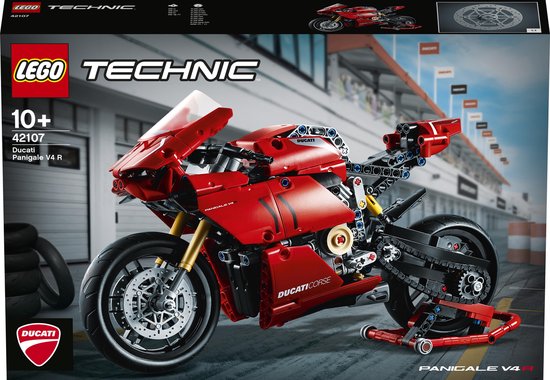 LEGO 42107 Technic Ducati Panigale V4 R Geavanceerde Bouwset met Motor Schaalmodel