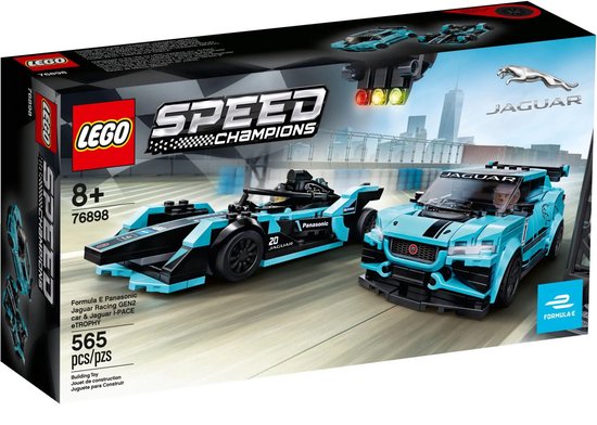 LEGO Speed Champions Formula E Panasonic Jaguar Racing GEN2 Car & Jaguar I-PACE eTROPHY - 76898