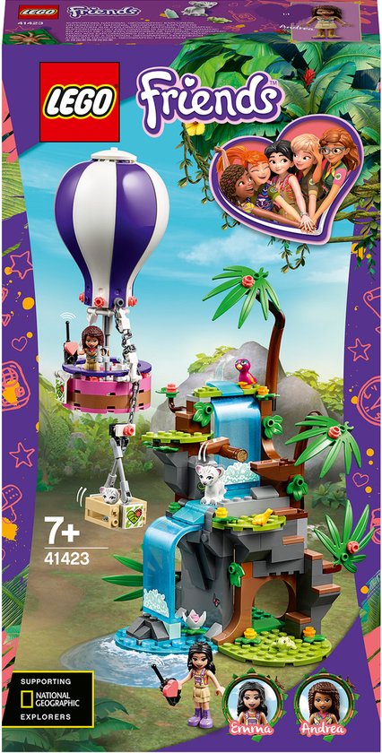 LEGO Friends Tijger reddingsactie met luchtballon in jungle 41423