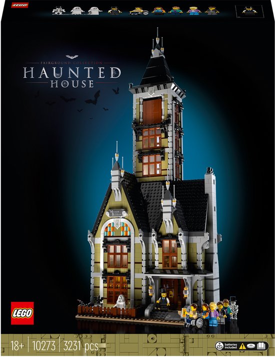 LEGO® Spookhuis (10273) bouwset, bouwbaar spookhuis om neer te zetten, geweldig doe-het-zelfproject of cadeau voor spokenliefhebbers, hobbyisten en LEGO bouwers (3231 onderdelen)