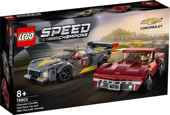LEGO Speed Champions Chevrolet Corvette C8.R racewagen en 1969 Chevrolet Corvette 76903
