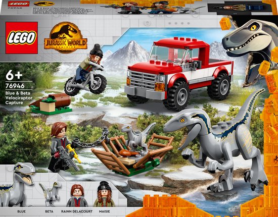 Lego Jurassic World 76946 Blue&Beta velociraptorvangst