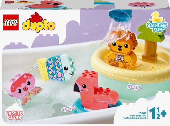 LEGO DUPLO - Pret in bad: drijvend diereneiland constructiespeelgoed 10966