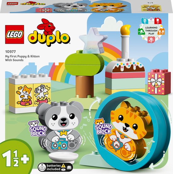 LEGO DUPLO - Mijn eerste Puppy en Kitten met geluid constructiespeelgoed 10977