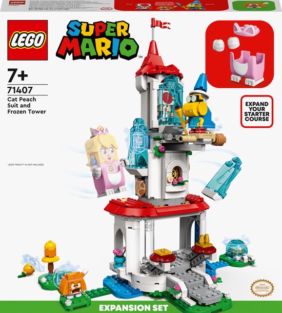 LEGO® Super Mario™ 71407 Uitbreidingsset: Kat-Peach-uitrusting en Ijstoren